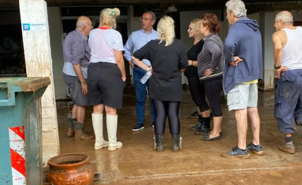 Σε πληγείσες περιοχές ο Χρήστος Σταϊκούρας και ο Νίκος Ταχιάος