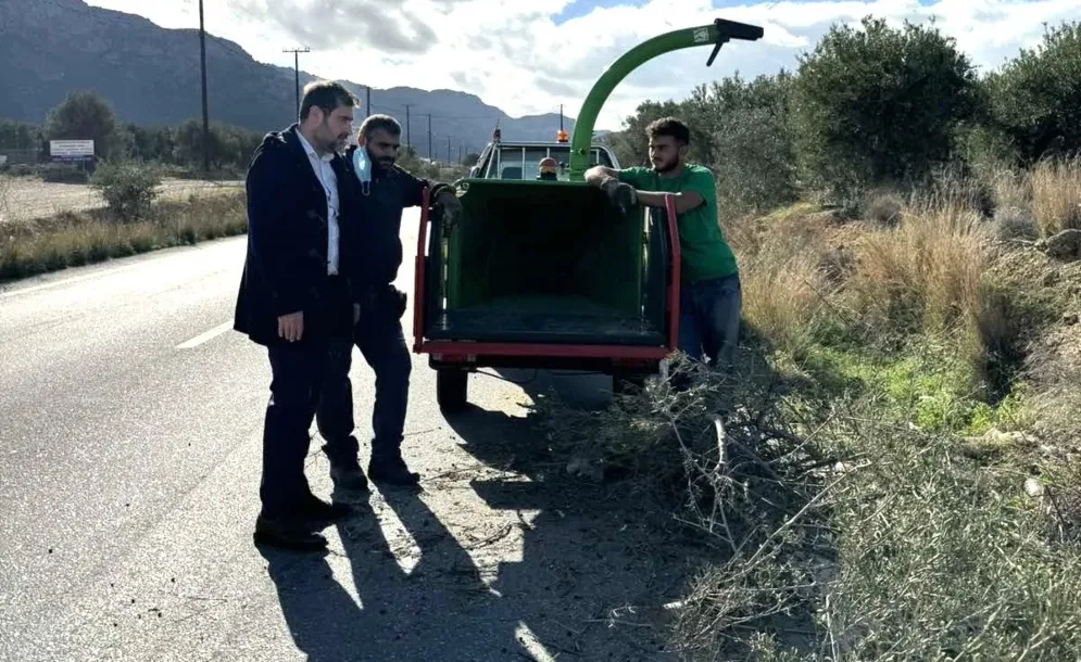 Αυτοψία του Αντιπεριφερειάρχη Λασιθίου σε κλαδοκοπές