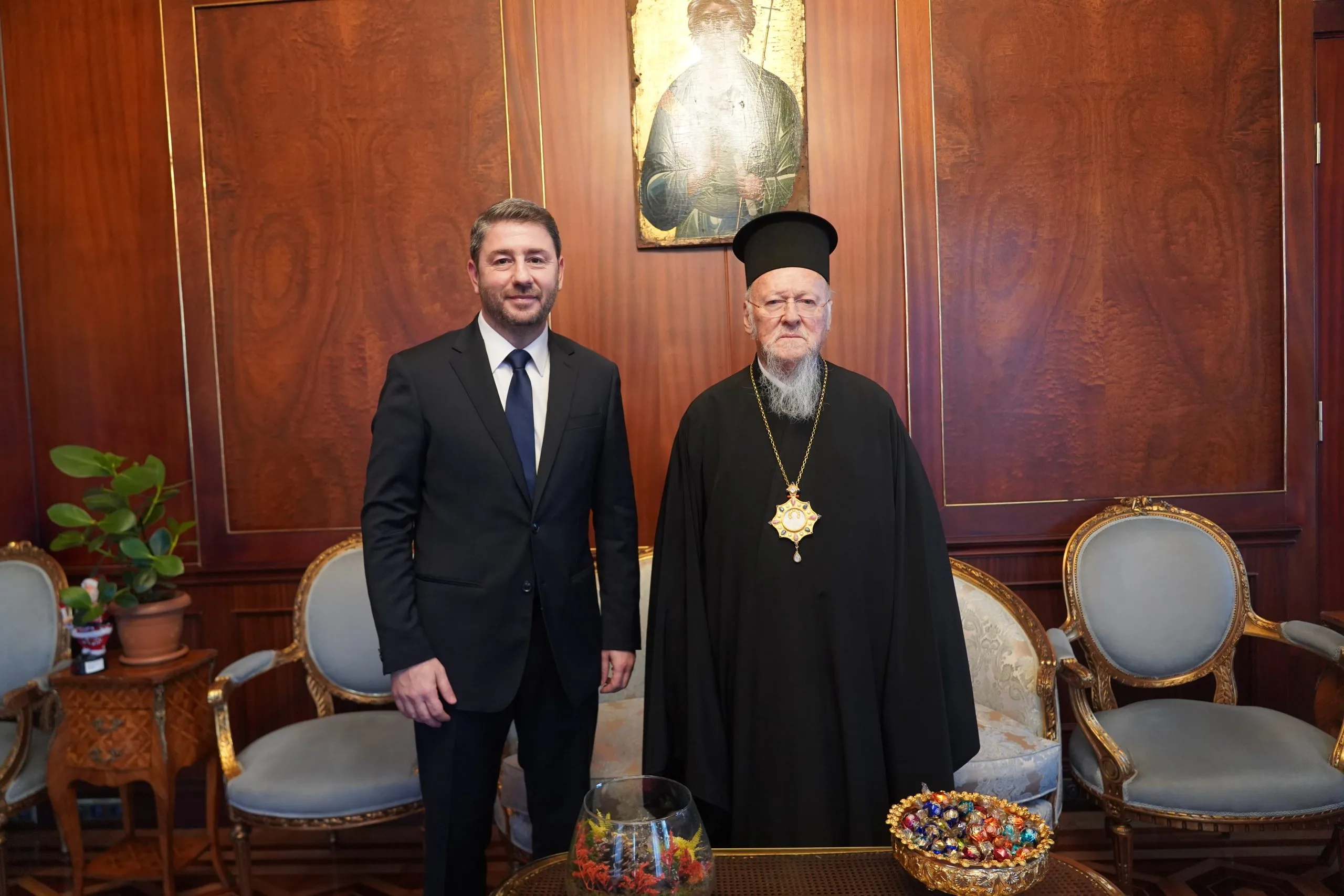 Συνάντηση Προέδρου ΠΑΣΟΚ-Κινήματος Αλλαγής με τον Οικουμενικό Πατριάρχη στο Φανάρι
