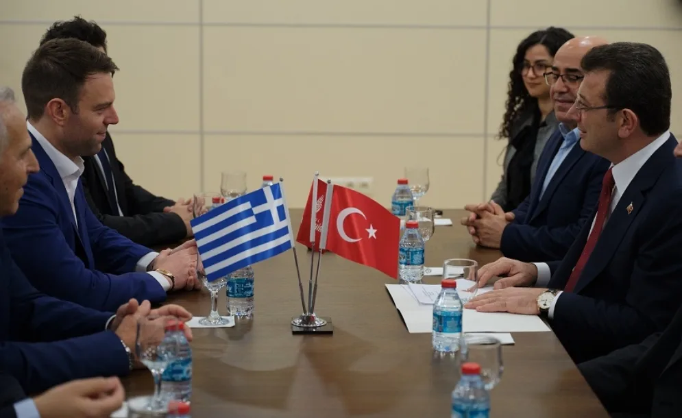 Συνάντηση Στέφανου Κασσελάκη με τον δήμαρχο Κωνσταντινούπολης Εκρέμ Ιμάμογλου