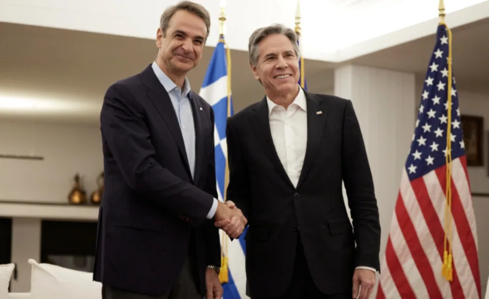 Συνάντηση Κυριάκου Μητσοτάκη με τον Υπουργό Εξωτερικών των Ηνωμένων Πολιτειών Antony Blinken