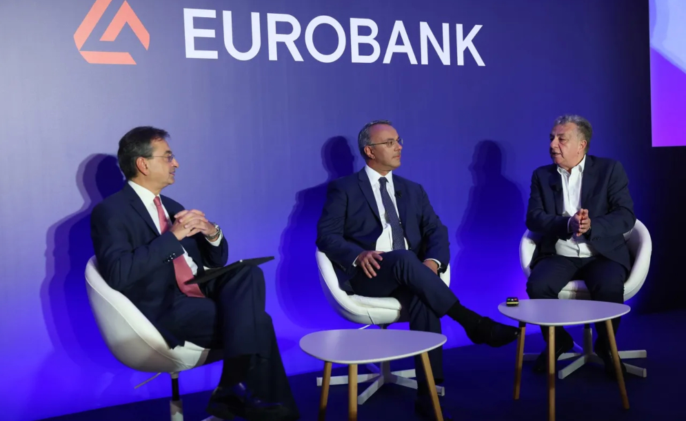 Σταϊκούρας και Αρναουτάκης σε εκδήλωση της Eurobank