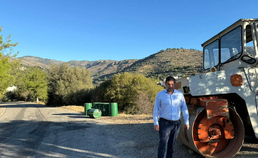 Αυτοψία στο δρόμο Καλού Χωριού – Μεταξοχωρίου από τον Αντιπεριφερειάρχη Λασιθίου