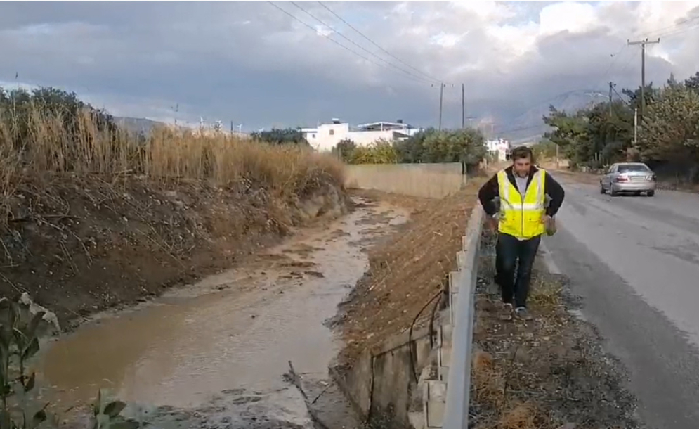 Αυτοψία σε ρέματα από τον Αντιπεριφερειάρχη Λασιθίου