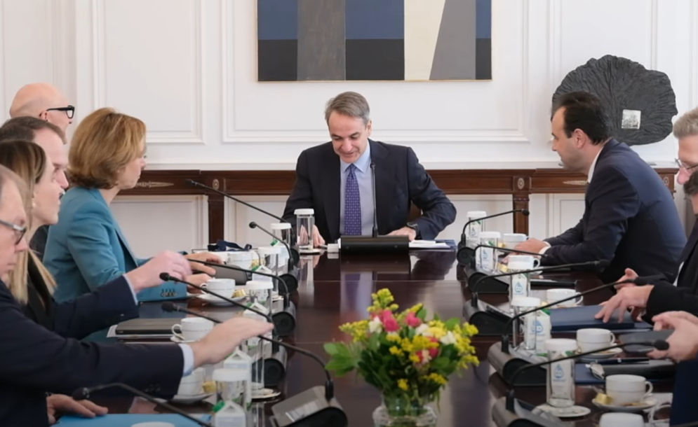 Συνάντηση Κυριάκου Μητσοτάκη με τον Διευθύνοντα Σύμβουλο του ομίλου Telekom